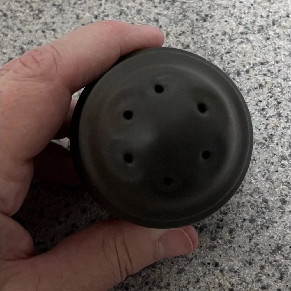 Pfaltzgraff Midnight Sun Pattern Matte Black Salt Shaker - Picture 3 of 5